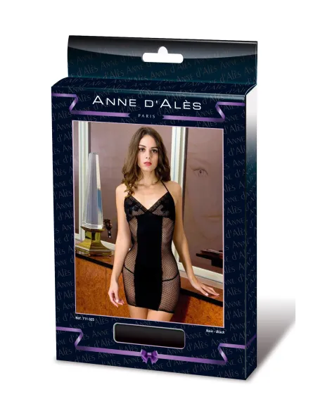 ROBE TANGO EN RÉSILLE NOIR - du desir au plaisir
