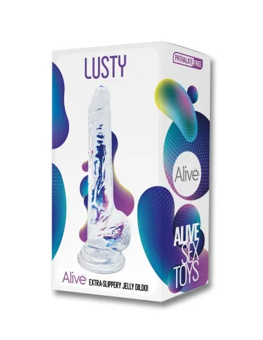 Gode ventouse testicules jelly transparent 18 cm - Du Desir Au Plaisir