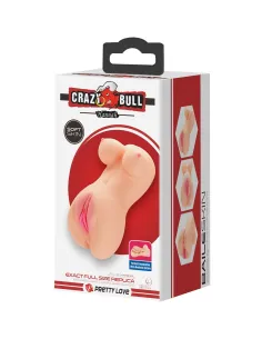 Mini buste masturbateur réaliste 2 orifices vagin et anus - Crazy Bull