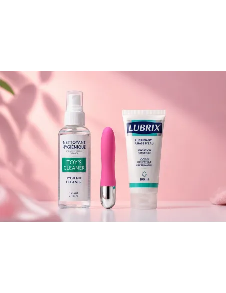 Pack  sextoy débutant – vibro + lubrifiant + nettoyant - Du Desir Au Plaisir